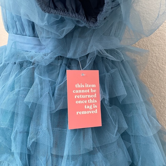 Ivy City Co Short Pixie Dress in Blue L - Picture 11 of 12